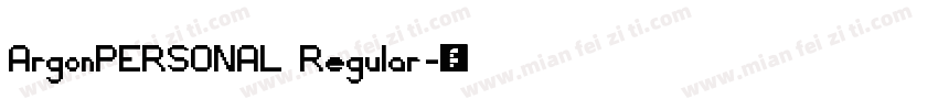 ArgonPERSONAL Regular字体转换
